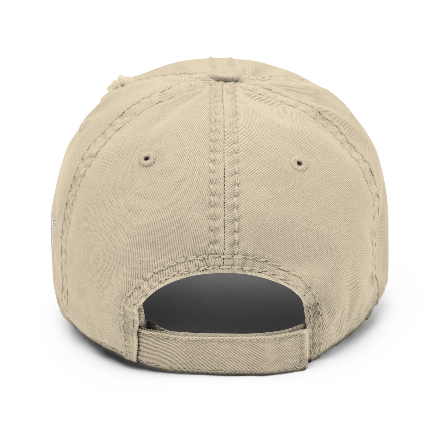 MUSH University - Distressed Dad Hat (White Stitching)