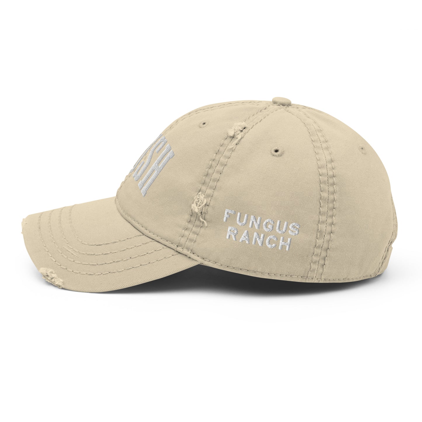MUSH University - Distressed Dad Hat (White Stitching)