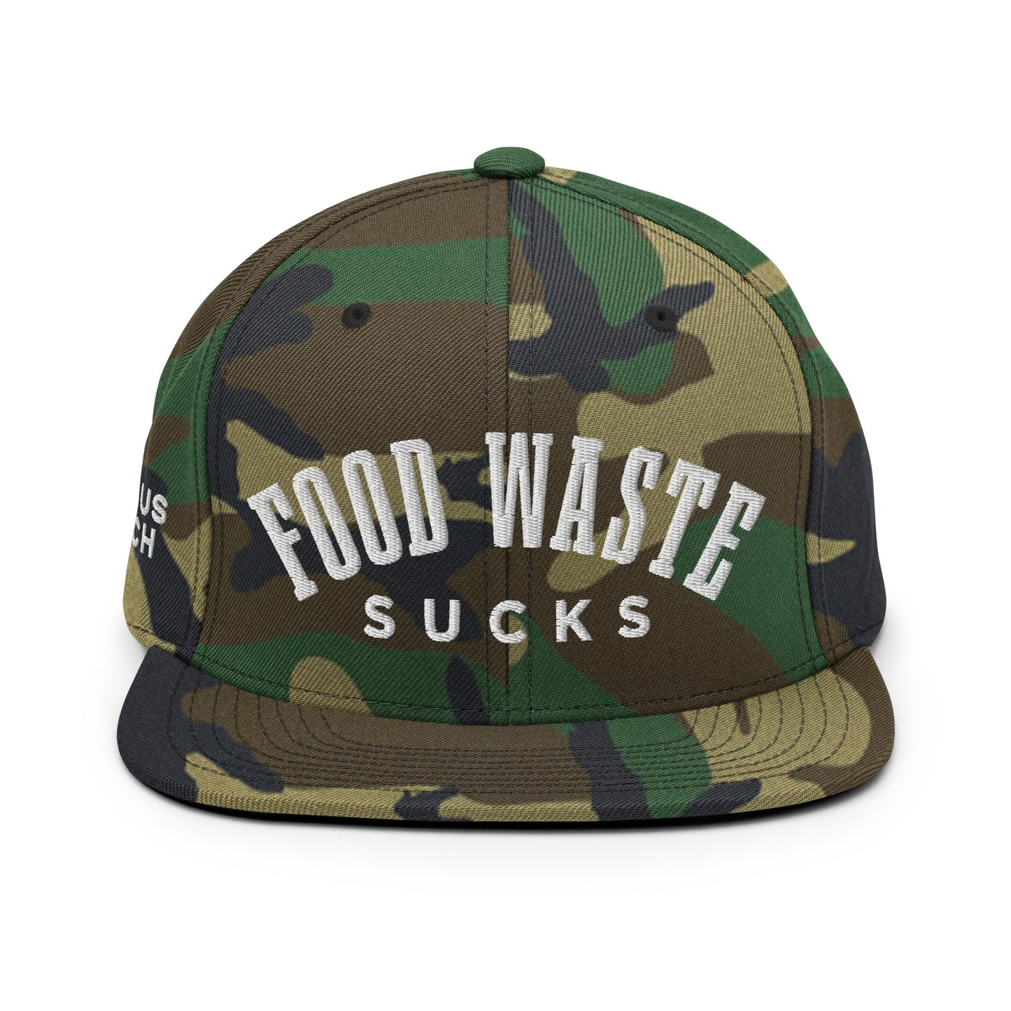 Food Waste Sucks Camo Snapback Hat